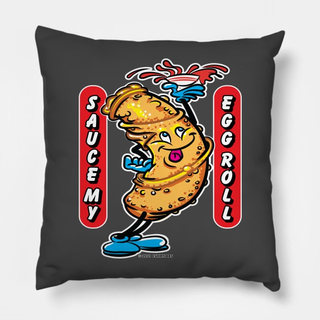 Sauce My Egg Roll Pillow by eShirtLabs