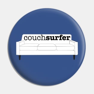 Couch Surfer Travel Design Pin