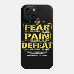 Fear, Pain, Defeat Does Not Exist In This Dojo Phone Case