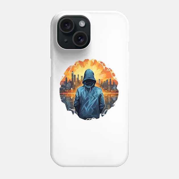 Mistery Shadow Hacker Gamer Urbain City Life Phone Case by Cubebox