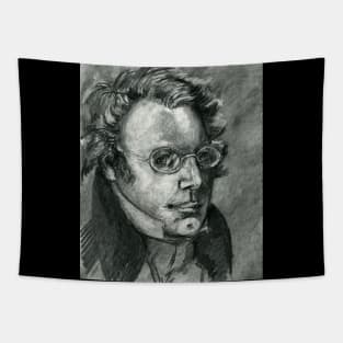 Franz Schubert - charcoal portrait Tapestry