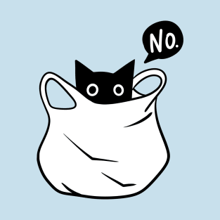 Black Cat Says No T-Shirt