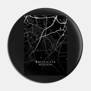 Beltsville Maryland City Map dark Pin