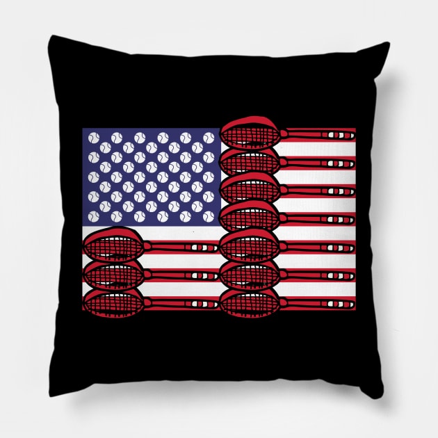 US Open tennis flag Pillow by TopTennisMerch