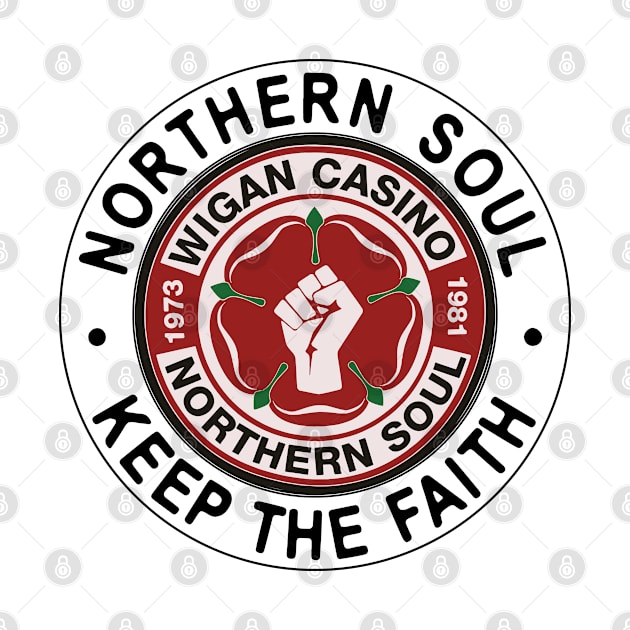 Northern Soul Badges, Wigan '81 Keep The Faith by Surfer Dave Designs