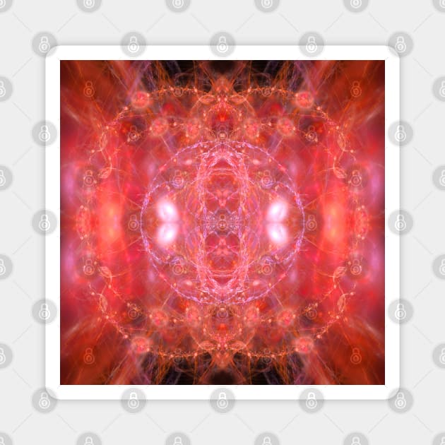 Fiery jewels fractal beauty Magnet by hereswendy