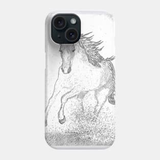 A horse runs in the desert Phone Case