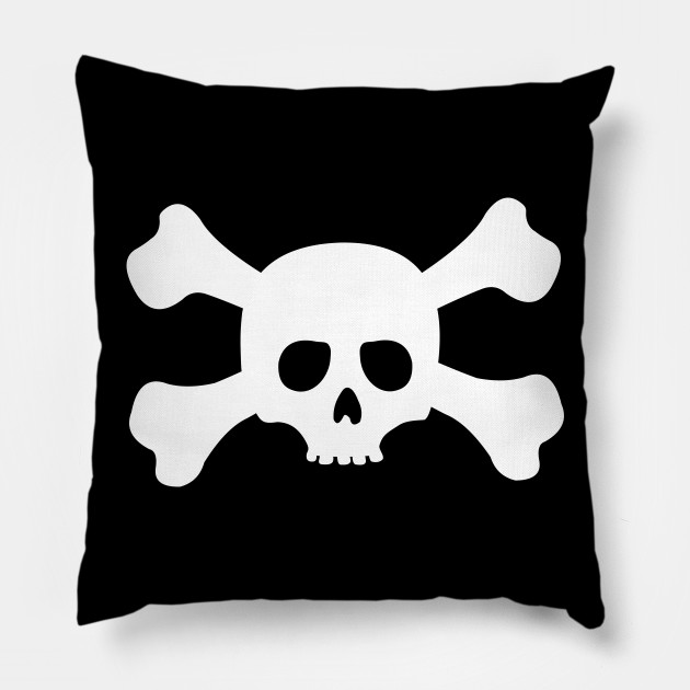 Simple White Crossbones Skull Crossbones Pillow Teepublic