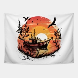 Enjoying the simple pleasures of life on the water Tapestry