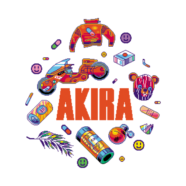 AKIRA inspired pixel art by pixelins