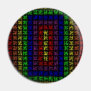 Rainbow Rectangle Pattern Pin