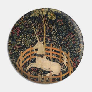 Trapped Unicorn Medieval Tapestry Pin