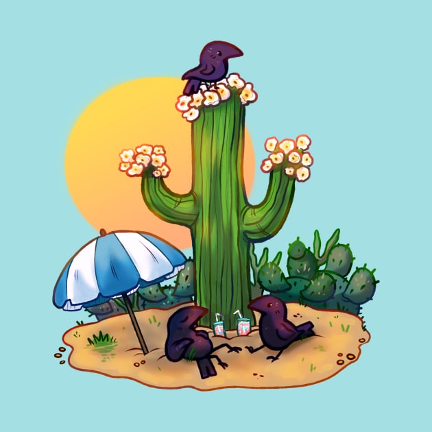 Cacti Corvids by Christa Paolucci