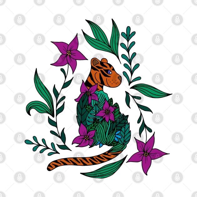 Botanical Tiger by HLeslie Design