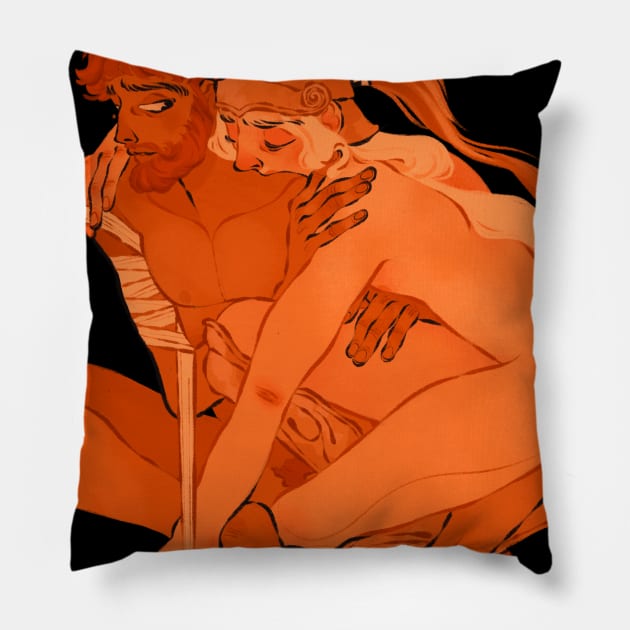 Achilles and Patroclus Pillow by FabioMancini