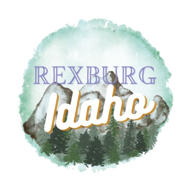 rexburg idaho mountain watercolor by OddityArts