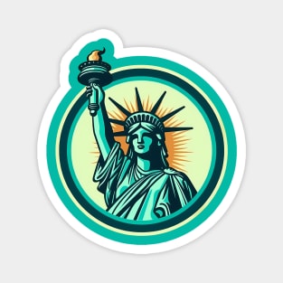 Liberty in Green: Statue of Liberty Emblem Magnet