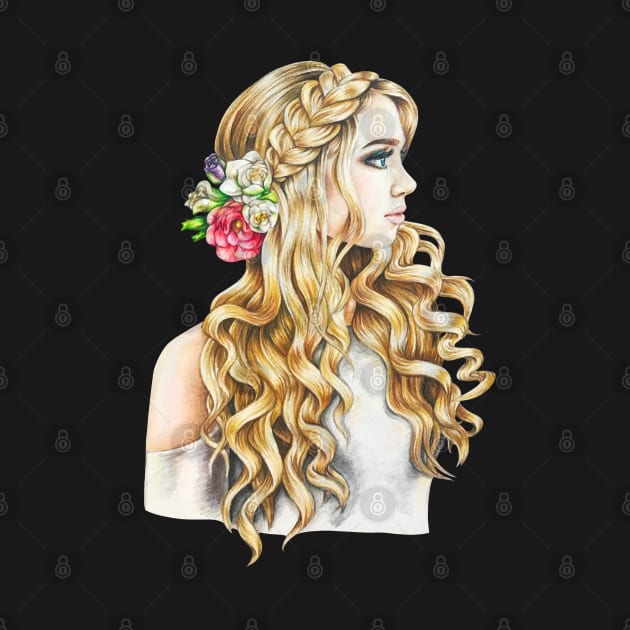 Blonde Floral Hairstyle by Lady Lilac