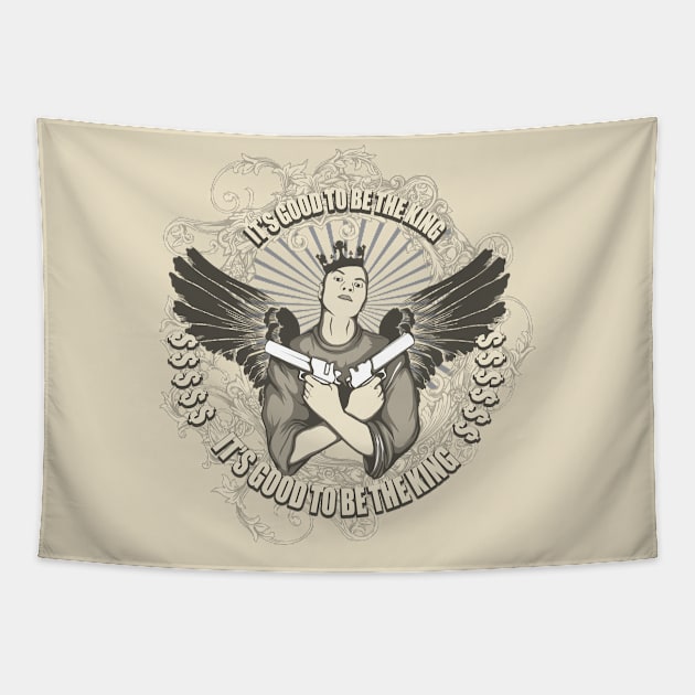 Gangster with wings Tapestry by peace and love