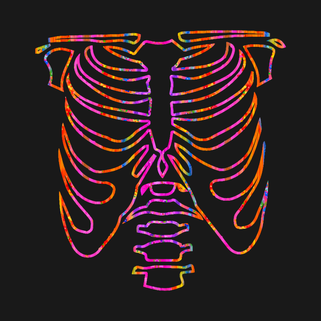 Skeleton Chest Colorful Rainbow by SpecialTs