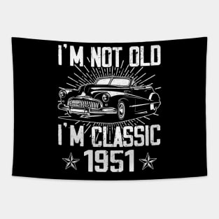 Vintage Classic Car I'm Not Old I'm Classic 1951 Tapestry