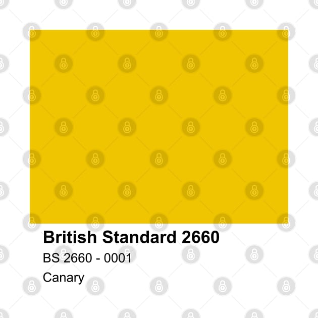 Canary Yellow British Standard 0001 Colour Swatch by mwcannon