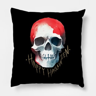 Happy Halloween Skull Pillow