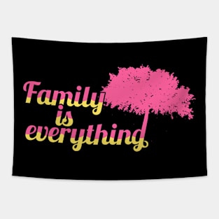 Family is everything - bubble gum Tapestry