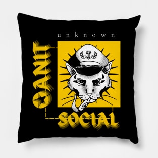 Motivational and psychological phrases / anti-Social Pillow