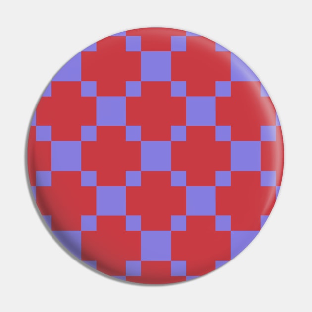 Red and Blue Pennsylvania Patchwork Pattern Pin by Nuletto