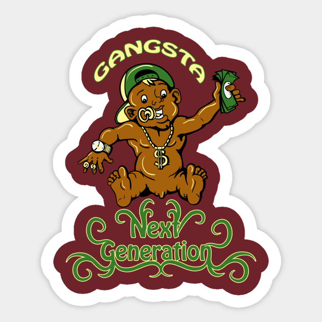 Funny Gangster Cartoon - Gangsta Rapper - Sticker | TeePublic Funny Gangster Cartoon - Gangsta Rapper - Sticker | TeePublic