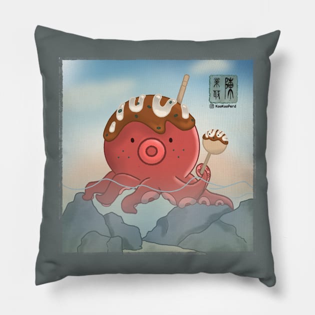 A Big Octopus with its Takoyaki Pillow by KooKooPerd