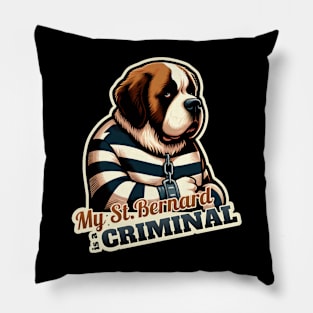 Criminal St. Bernard Pillow