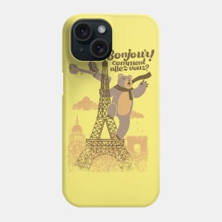 Paris King Kong Bear Eiffel Tower Phone Case