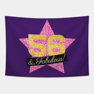 56th Birthday Gifts Women Fabulous - Pink Gold Tapestry