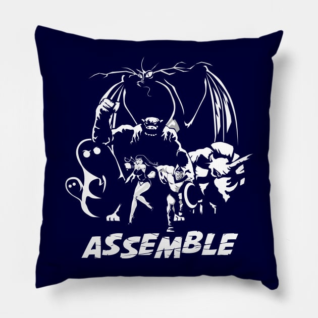 Herculoids Assemble Pillow by crocktees