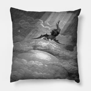 High Resolution Gustave Doré Illustration The Fall of Satan Pillow