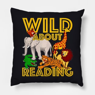 Wild About Reading Back To School Teacher Books Read Pillow