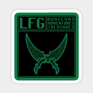 LFG Looking For Group Rogue Daggers Backstab Dungeon Tabletop RPG TTRPG Magnet