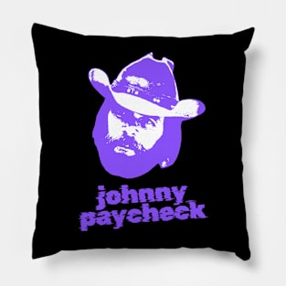 Johnny paycheck ||| 70s retro Pillow