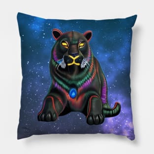 Black Neon Panther (Cosmic) Pillow