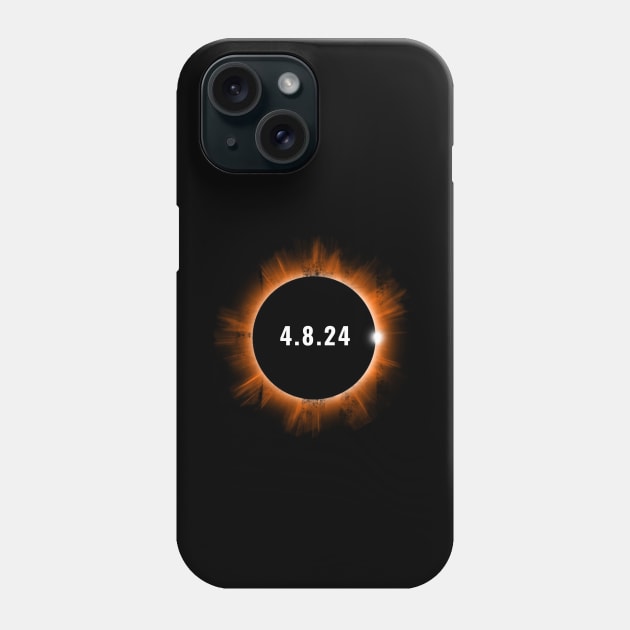 4.8.2024 Solar Eclipse Phone Case by Little Duck Designs