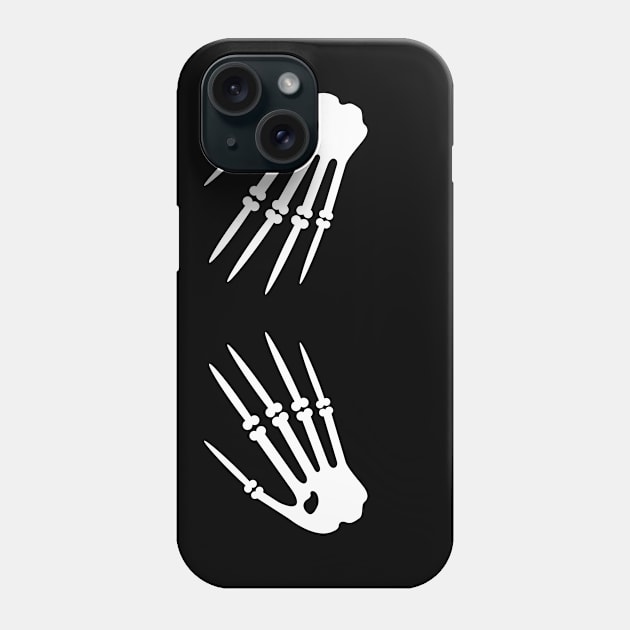 Weird Halloween Gifts Creepy Skeleton Hands Bra Phone Case by sheepmerch