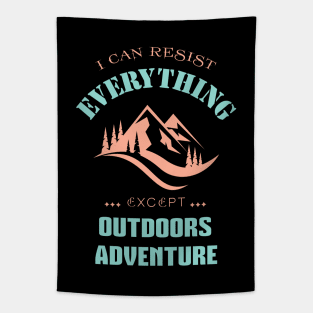 I Can Resist Everything Except Inspirational Quote Phrase Text Tapestry