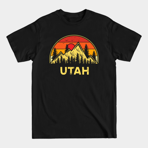 Discover Vintage Utah UT Mountains Hiking Snowbird Retro 80S Souvenir - Utah - T-Shirt