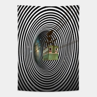 Coming out collage art Tapestry