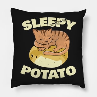 Cute Cat Shirt Sleepy Kitten On A Warm Potato Pillow