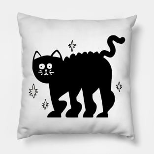 Black cat Halloween Pillow