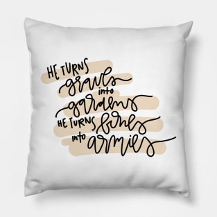 "graves into gardens" christian worship lyrics design Pillow