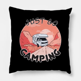 Funny cool caravan holiday t-shirt Pillow